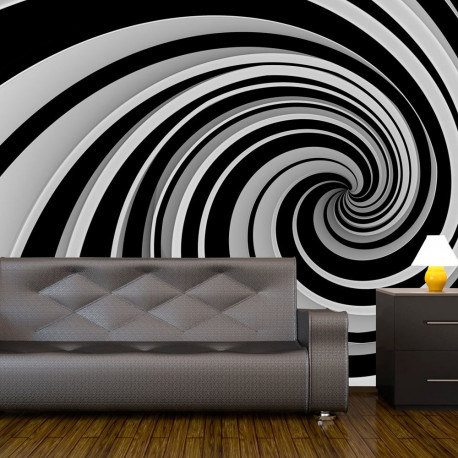 Fototapeet - Black and white swirl - 400x309