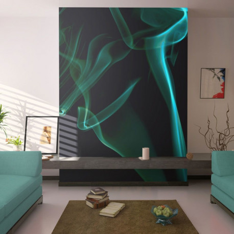 Fototapeet - Blue smoke waves - 350x270