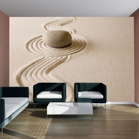 Fototapeet - Zen sand garden - 400x309
