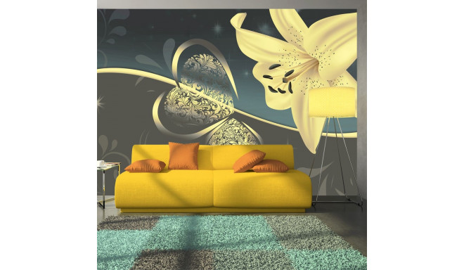 Fototapeet - Lily in shades of gray - 150x105