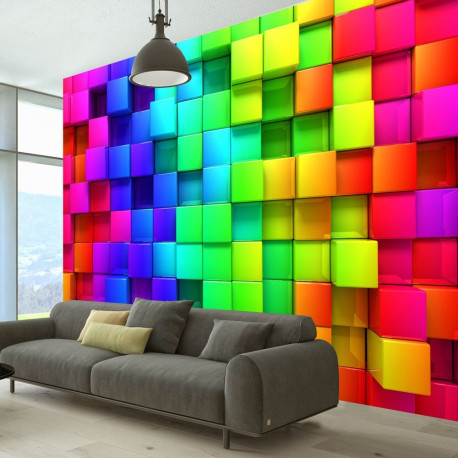 Fototapeet - Colourful Cubes - 200x140