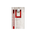 Fototapeet - Concrete, red frames and white knobs - 50x1000