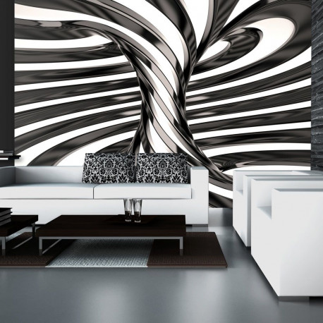 Fototapeet - Black and white swirl - 400x280