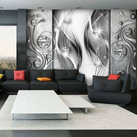 Fototapeet - Diamonds in Silver - 350x245