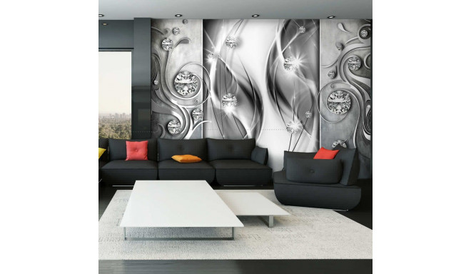 Fototapeet - Diamonds in Silver - 200x140