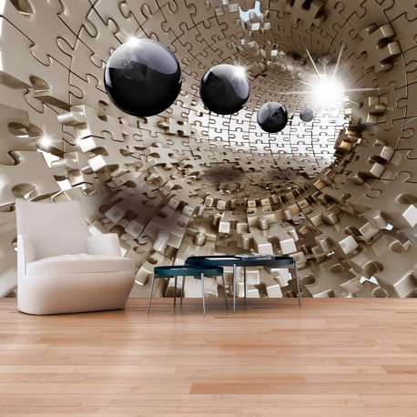 Fototapeet - Golden Jigsaw - 250x175