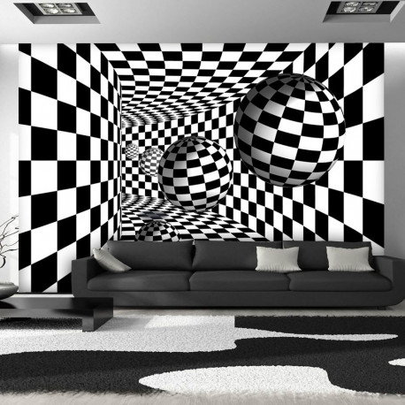 Fototapeet - Black & White Corridor - 350x245