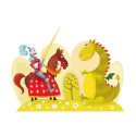 Fototapeet - Dragon and knight - 300x231