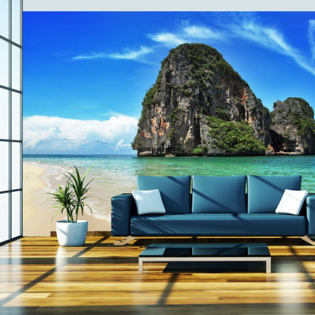Fototapeet - Exotic landscape in Thailand, Railay beach - 200x154