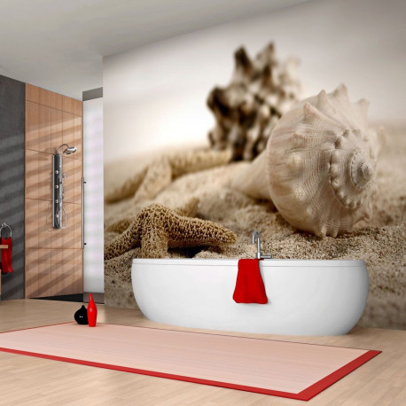 Fototapeet - Beach and shell - 400x309