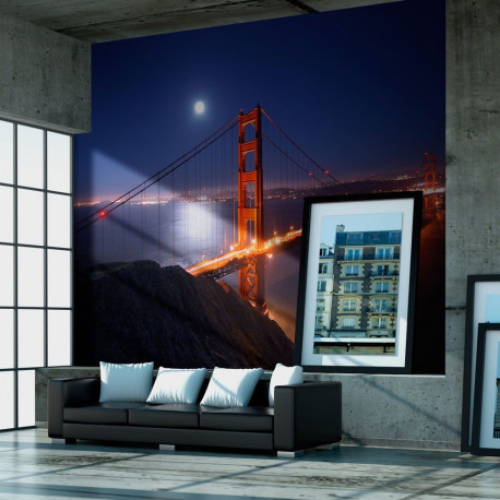 Fototapeet - Golden Gate Bridge at night - 350x270