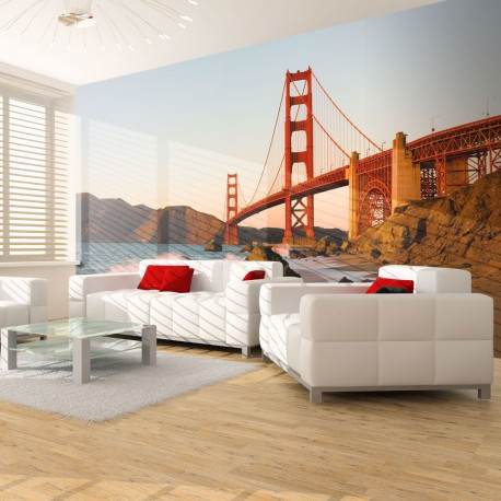 Fototapeet - Golden Gate Bridge - sunset, San Francisco - 400x309