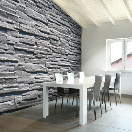 Fototapeet - Grey stone wall - 400x309