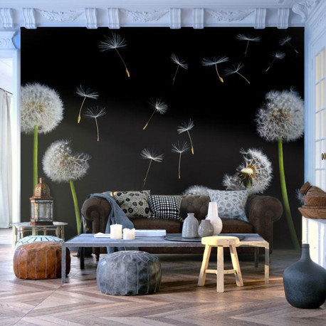 Fototapeet - Dandelions in the wind - 300x231