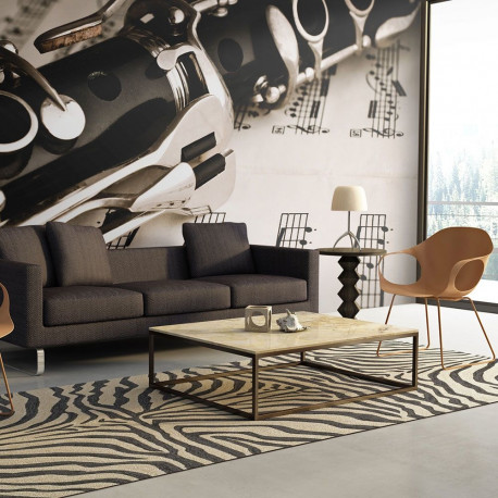 Fototapeet - Clarinet and music notes - 200x154