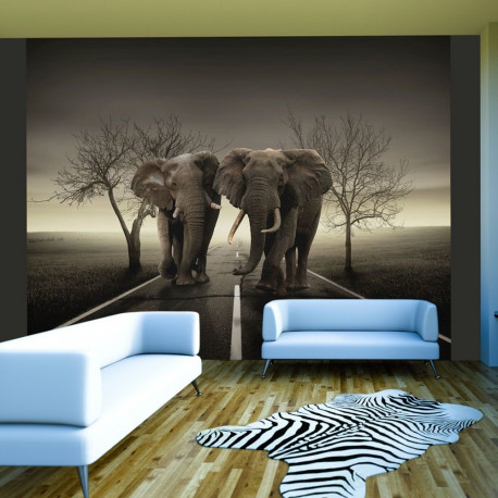 Fototapeet - City of elephants - 250x193