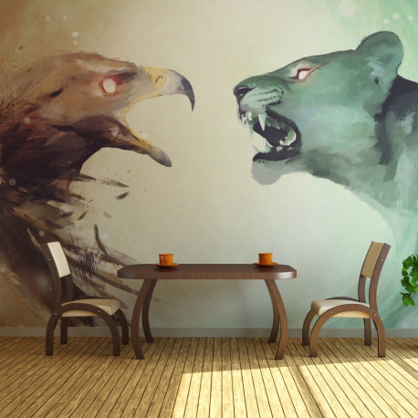 Fototapeet - Interspecies clash - 400x309