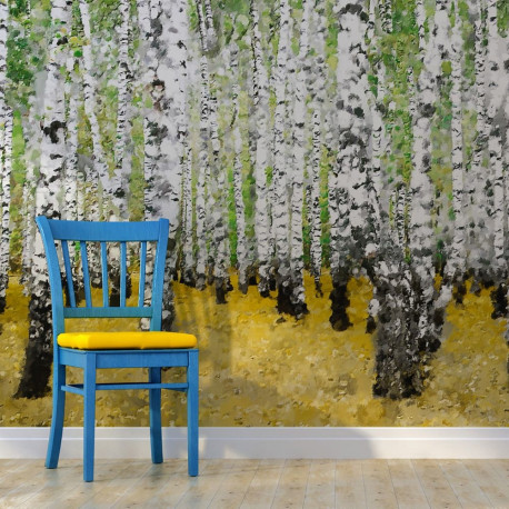 Fototapeet - In birch grove... - 350x270