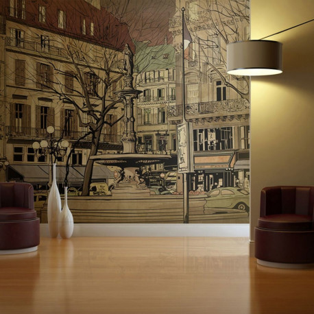 Fototapeet - Parisian fountain - 300x231