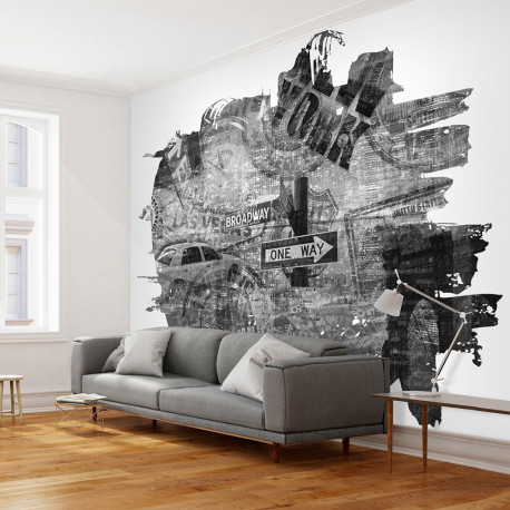 Fototapeet - Black-and-white New York collage - 300x231
