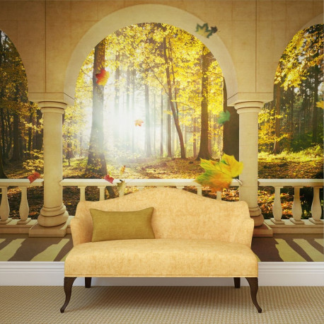 Fototapeet - Dream about autumnal forest - 400x309