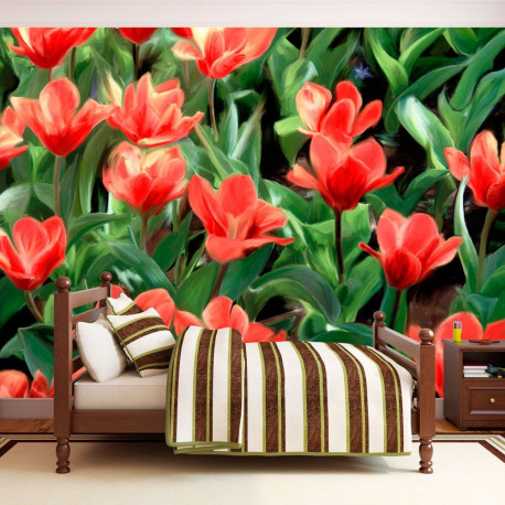 Fototapeet - Painted flowers - 350x270