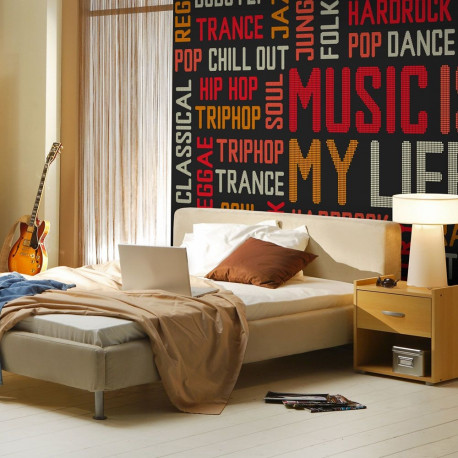 Fototapeet - Music is my life - 400x309
