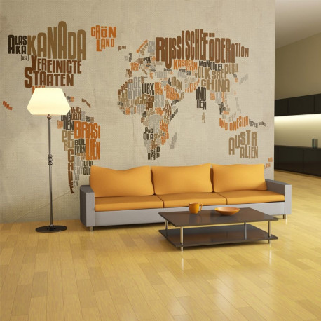 Fototapeet - Indiana Jones - map of adventures - 350x270