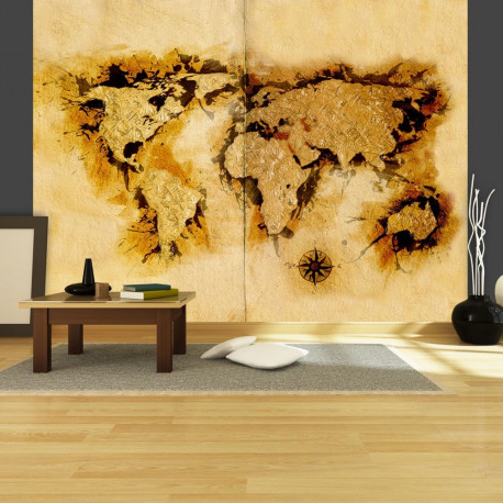 Fototapeet - Gold-diggers' map of the World - 300x231