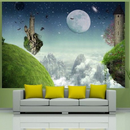 Fototapeet - Flight over the mountains - 100x70