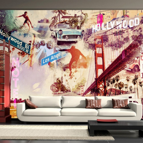 Fototapeet - Hollywood, Miami, Los Angeles... - 300x210