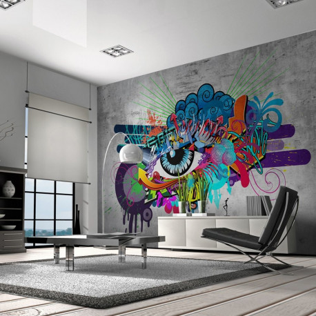 Fototapeet - Graffiti eye - 250x175