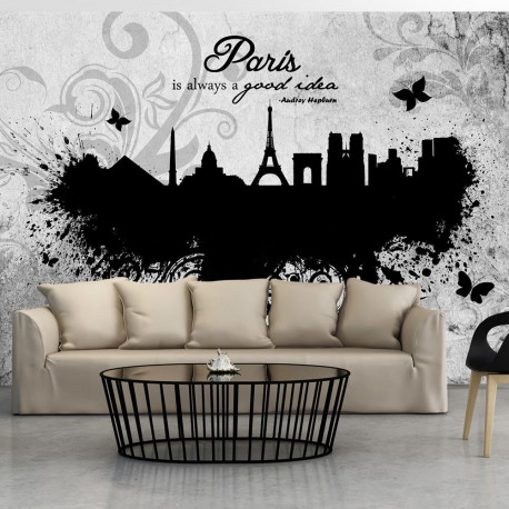 Fototapeet - Paris is always a good idea - black and white - 300x210