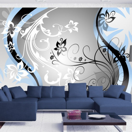 Fototapeet - Art-flowers (blue) - 300x210