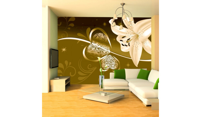 Fototapeet - Lily in shades of green - 250x175