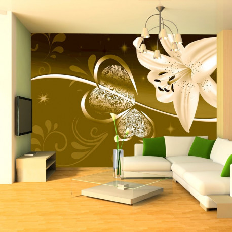 Fototapeet - Lily in shades of green - 200x140