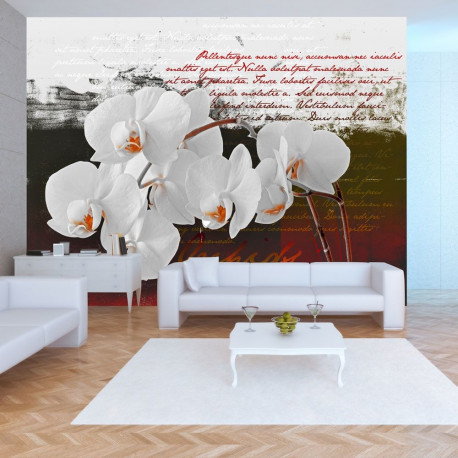 Fototapeet - Diary and orchid - 150x105