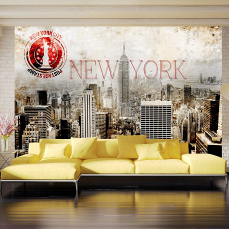 Fototapeet - New York - POST AGE STAMP - 150x105
