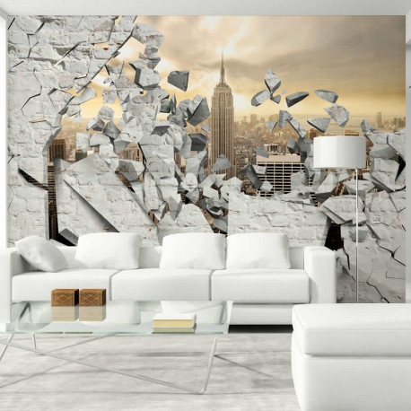 Fototapeet - NY - City behind the Wall - 400x280