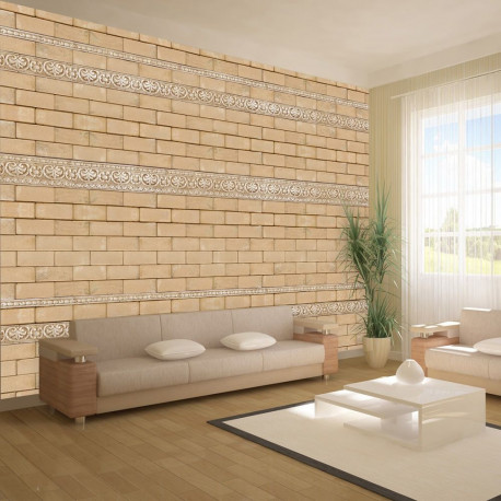 Fototapeet - Brick with ornaments - 400x280