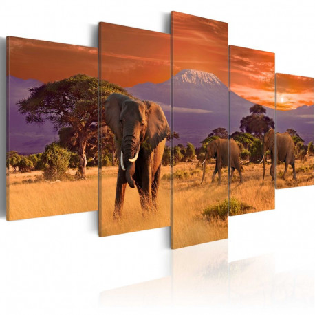 Seinapilt - Africa: Elephants - 100x50
