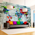 Fototapeet - Map - Graffiti - 300x210