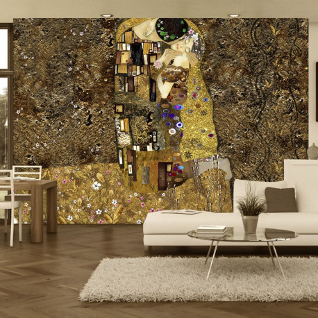 Fototapeet - Klimt inspiration: Golden Kiss - 250x175