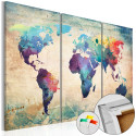 Pilt korgil - Rainbow Map [Cork Map] - 90x60