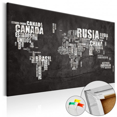 Pilt korgil - Spanish Geography [Cork Map - Spanish Text] - 90x60