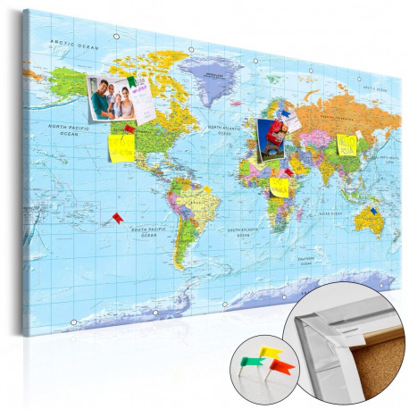 Pilt korgil - Orbis Terrarum [Cork Map] - 90x60