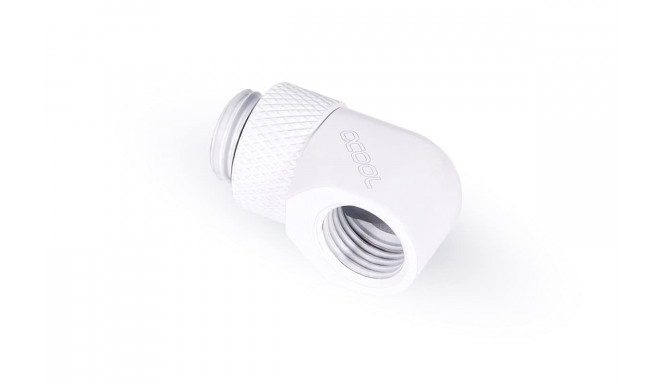 Alphacool icicle L connector rotatable G1/4 AG to G1/4 IG - white, connection (white, for soft hoses