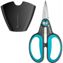 Gardena Secateurs HerbCut, set with holster (grey/turquoise, herb scissors with defoliation function