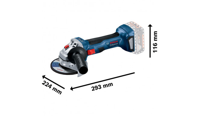 Bosch cordless angle grinder GWS 18V-7 Professional solo (blue/black, without battery and charger)