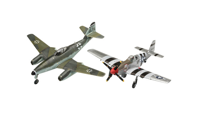 Revell Võitluskomplekt Messerschmitt Me262 & P-51B Mustang 1:72